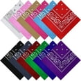 thumbnail image 1 of PLULON Bandanas for Men Women 4/12/24/30 Pack, Paisley Pattern Bandana Bulk Headbands Handkerchief Face Mask 100% Polyester, 1 of 10