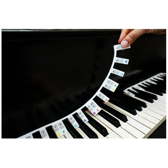 PLUM ROSE Removable Piano Keyboard Note Labels 88-Keys