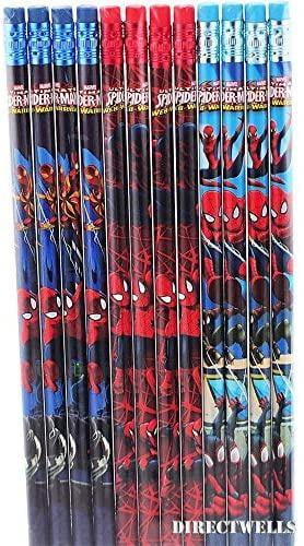 NICKLODEON PLUMA IMPORTS Spiderman Ultimate Pencils, #2 HB Lead, Assorted Colors, 12 Count