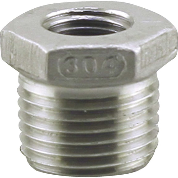 PLUMB-EEZE 1/2 In. MIP x 1/4 In. FIP Stainless Steel Bushing U2-SSB-0502