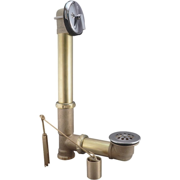 PLUMB PAK CORPORATION 1-1/2-Inch Brass Triple Lever Closure Bath Drain 606RB