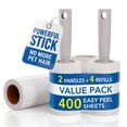 thumbnail image 1 of PLUMEBAY Extra Sticky Lint Roller 4 Pack, 400 Sheets Total, Pet Hair Remover, 1 of 6