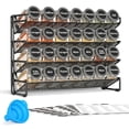 thumbnail image 1 of PLUMEBAY Spice Rack Organizer with 28 Jars, Black – Countertop or Wall Mount, 1 of 6