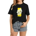 thumbnail image 1 of PLUMERIA American Retro Round Neck Womens Shirt Black Medium, 1 of 5