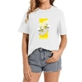 thumbnail image 1 of PLUMERIA American Retro Round Neck Womens Shirt White 2X-Large, 1 of 5