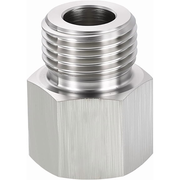 PLUMYHG-1 Pack 304 Stainless Steel FeMale to Male Adapter, 3/4" FeMale G x 3/4" Male G Nipple Pipe Extension Connectors for Industrial, Fluid Transfer, Home Gardening, Water Treatment