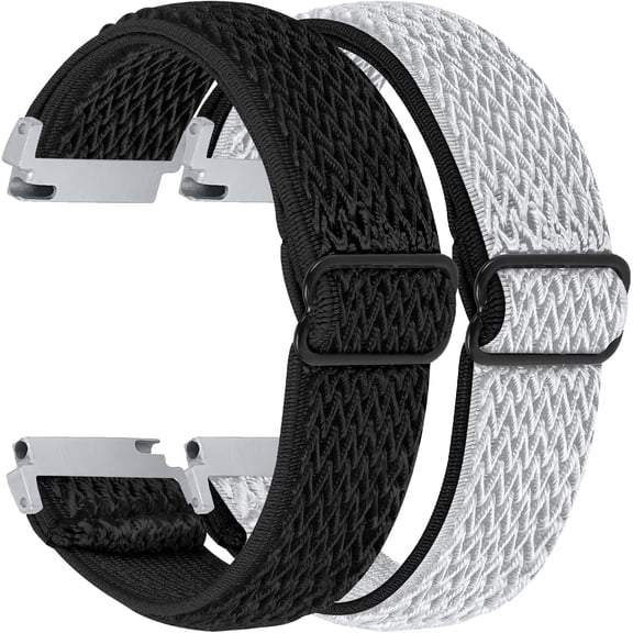 PLUMYHG-2 Pack Elastic Bands Compatible for Letsfit E27 Smart Watch Band, Adjustable Nylon Straps Replacement Wristbands for Letsfit E27 Smartwatch