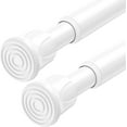 thumbnail image 1 of PLUMYHG-2 Pack Tension Rods for Windows 28 to 48 inch, Adjustable Curtain Rods No Drilling Spring Rods Extendable Pressure DIY Tension Rod for Window Closet Kitchen, White, 1 of 4