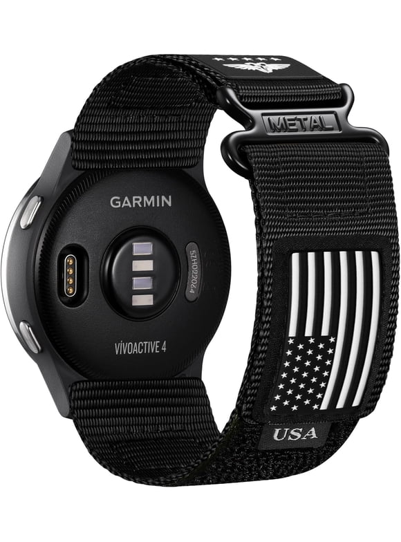 -22mm Watch Band Compatible with Garmin Vivoactive 4/ Venu 3 / Venu 2, Soft Nylon Quick Release Bracelet Replacement Strap Wristband for Forerunner 255/265/255 Music Watch Men Women