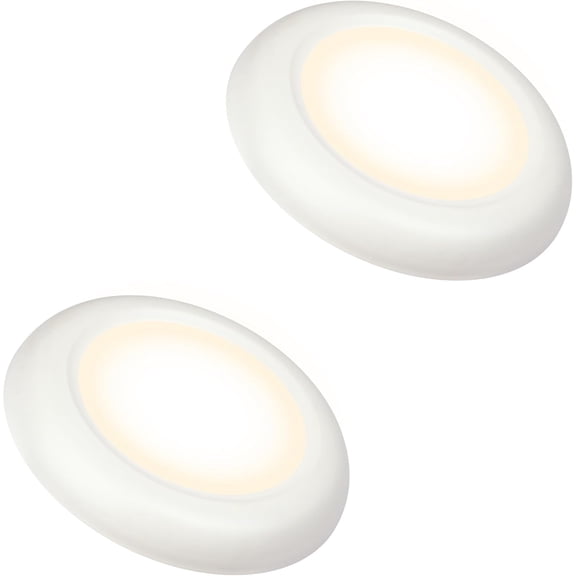 PLUMYHG-6" LED Flush Mount Ceiling Light  Dimmable, Slim Puck Downlight - Over 50,000 Hours of Energy Efficient LED Light - Multi-Purpose Easy-Install Light Fixture - (2 Pack, Soft White)