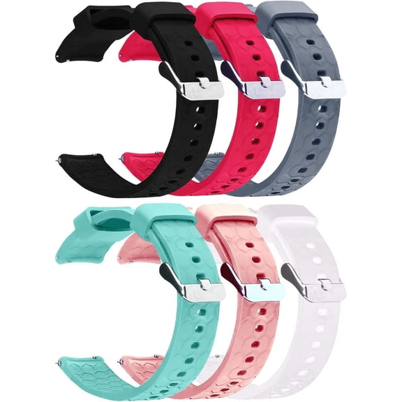 PLUMYHG-6-Pack Bands Compatible with Hero Band  Watch Band, Quick Release Silicone Watch Straps Soft Wristband for Hero Band iii Smart Watch