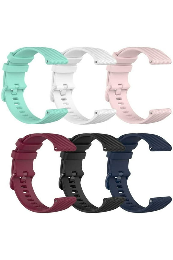 -6-Pack Straps Compatible with ID205L ID205S ID205U ID205/Umidigi Uwatch 3 Smartwatch Replacement Silicone Sport Bands for Women
