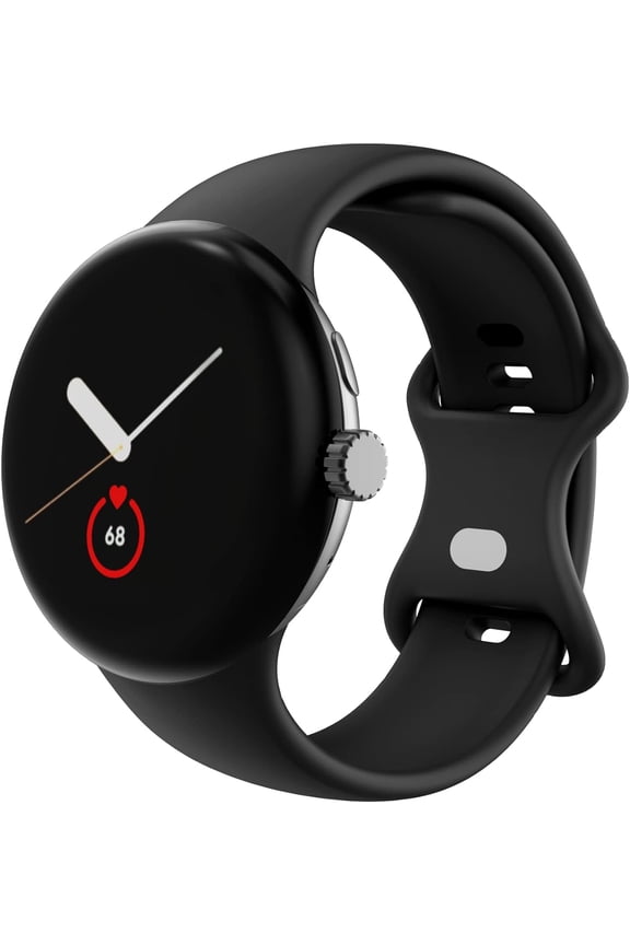 -Bands Compatible with Google Pixel Watch 4 3 Band 41mm/Pixel Watch 2 Band/Google Pixel Watch Band - Metal Buckle - Soft Silicone Replacement Strap for Women Men