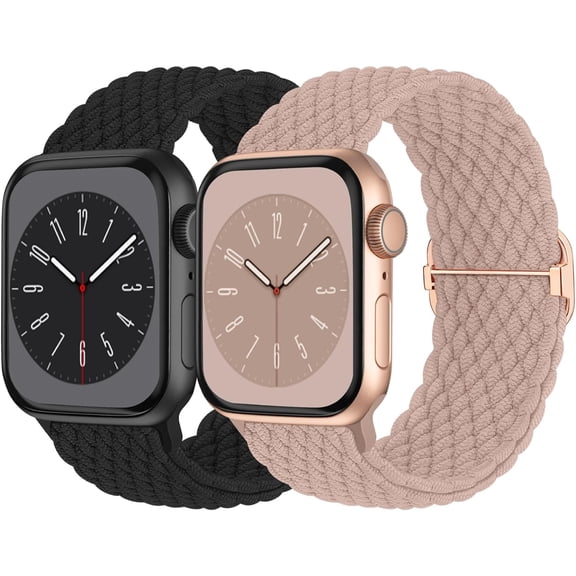 PLUMYHG-Braided Solo Loop Compatible with Apple Watch Band 38mm 40mm 41mm 42mm 44mm 45mm 46mm 49mm Women Men, Adjustable Stretchy Bands Elastic Sport Strap for iWatch Series 11 10 9 8 7 6 5 4 3 2 SE