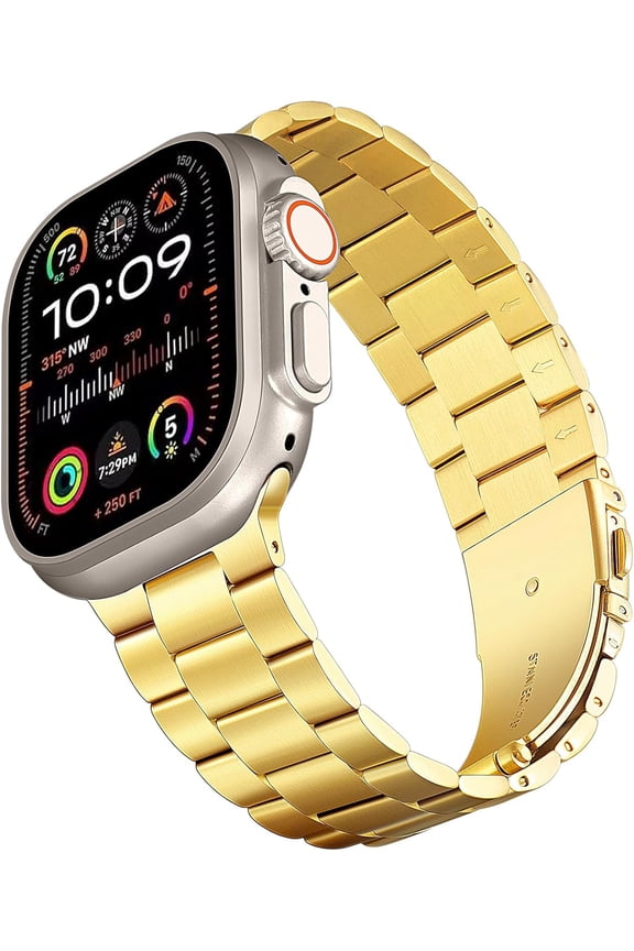 -Compatible with Apple Watch Band 49mm 46mm 45mm 42mm 44mm,Replacement Stainless Steel Metal iWatch Band for Watch Series 10/9/8/7/6/5/4/3/2/1 Ultra SE