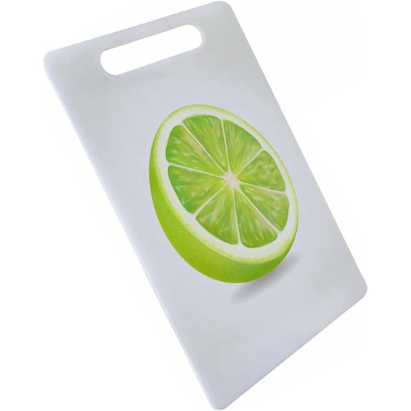 PLUMYHG-Fresh Lime Cutting Board Green Lemon Fruit Cutting Boards Kitchen Chopping Board With Handles Non Slip 16 x 10 x 0.24 Inch