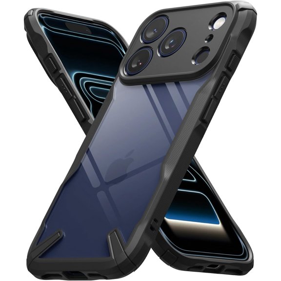 PLUMYHG-Fusion-X for iPhone 17 Pro Case [Precise Cutouts for Camera Lenses] Augmented Bumper Heavy Duty Shockproof Protective Cover - Black