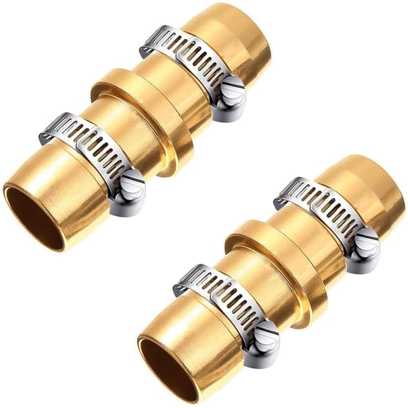 PLUMYHG-Garden Hose Repair Kit, Hose Connector Repair Mender Kit with Stainless Clamp, 3/4"-5/8" Water Hose Repair Fittings