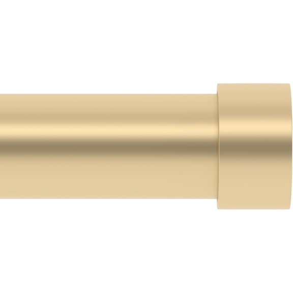 PLUMYHG-Gold Curtain Rod 84 inch, Heavy Duty Curtain Rods for Windows Adjustable, 1 inch Metal Drapery Rods with End Cap Finials, Modern Drapery Rods for Sliding Door, Bedroom, Living Room