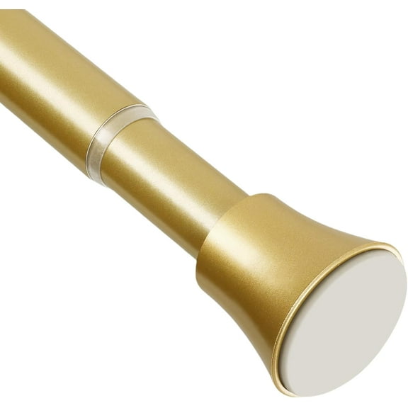 PLUMYHG-Gold Shower Curtain Rod - Tension Curtain Rod for Window or Bathroom Adjustable 32 to 78 inch Spring Tension Shower Rod No Drilling Non Slip, Gold