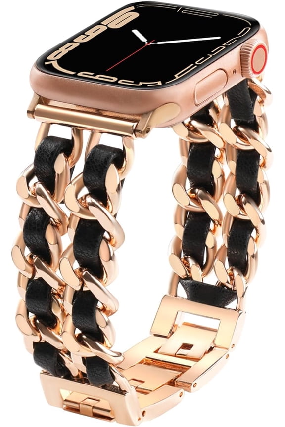 -Metal Bracelet Compatible with Apple Watch Band Women 38mm 40mm 41mm 42mm 44mm 45mm 46mm 49mm Rhinestone Dressy Apple Watch Strap for iWatch Band Series 11/10/9/8/7/6/5/4/3/2/1/SE 3/Ultra 3