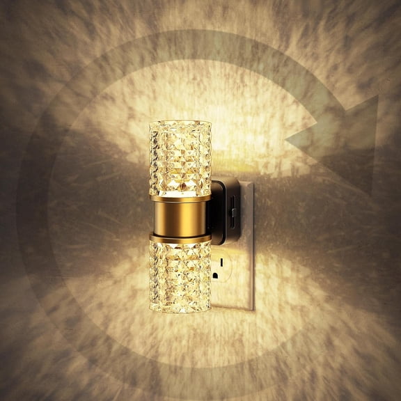 PLUMYHG-Night Light, Night Lights Plug into Wall,Automatic LED Night Light with Adjustable Brightness, 3000K Plug in Night Lights with Auto Light Sensor, for Bathroom Hallway Decor