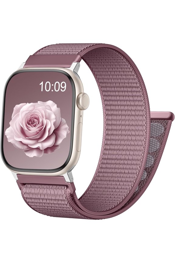 -Nylon Sport Loop Band Compatible with Apple Watch Band 40mm 42mm 41mm 38mm 44mm 45mm 46mm 49mm Women Men, Cute Soft Stretchy Braided Strap for iWatch Series 11 10 9 8 7 6 5 4 3 2 1 SE Ultra 2