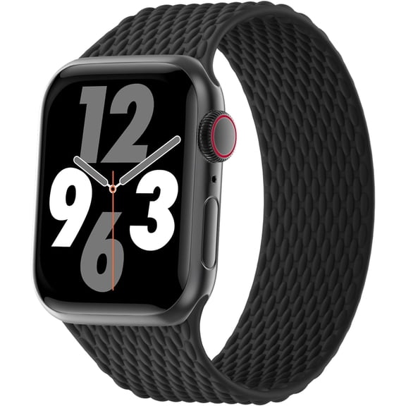 PLUMYHG-Silicone Braided Solo Loop Compatible with Apple Watch Band 38mm 40mm 41mm 42mm 44mm 45mm 46mm 49mm, Stretchy Elastic Sport Strap Compatible for iWatch Series 10/9/8/7/6/5/4/3/2/1/SE/Ultra/Ul