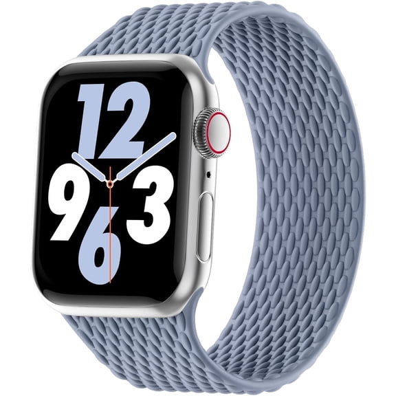 PLUMYHG-Silicone Braided Solo Loop Compatible with Apple Watch Band 38mm 40mm 41mm 42mm 44mm 45mm 46mm 49mm, Stretchy Elastic Sport Strap Compatible for iWatch Series 10/9/8/7/6/5/4/3/2/1/SE/Ultra/Ul