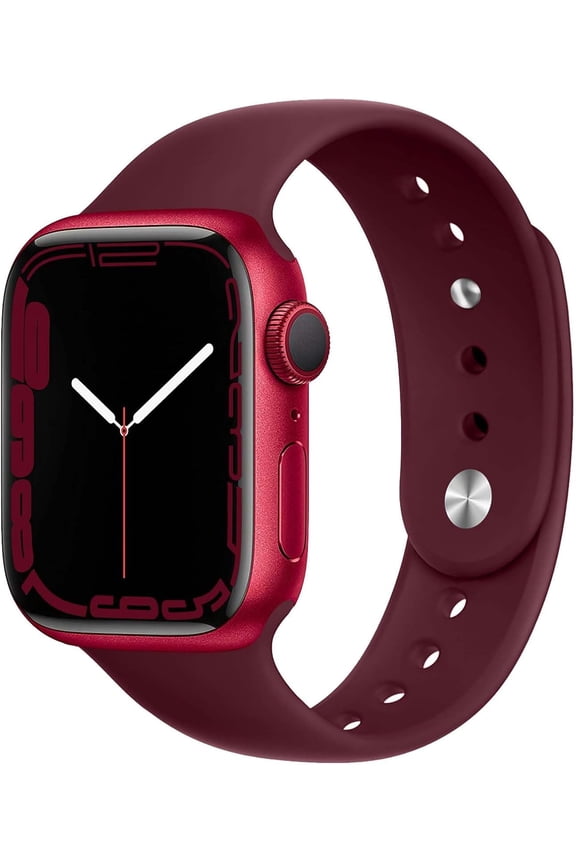 -Silicone Sport Band for Apple Watch 40mm 44mm 41mm 45mm 42mm 46mm 49mm 38mm,Soft Silicone Bracelet Replacement Strap for Apple Watch SE/SE2 3/Series 11 10 9 8 7 6 5 4 3 Ultra/Ultra2 3 Women M