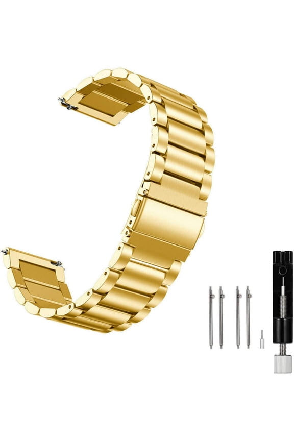 -Stainless Steel Watch Band Quick Release Replacement Metal Bands Smart Watch Strap 18mm 20mm 22mm for Men Women