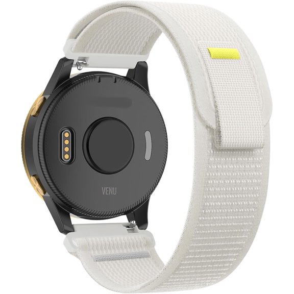 PLUMYHG-Trail Loop Nylon 20mm Watch Bands Compatible with Garmin Forerunner 55/165/Vivoactive 5/6,Soft Breathable Adjustable Sports Replacement Strap for Garmin Venu Sq 2/Sq/Venu Men Women