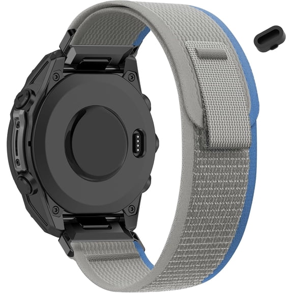 PLUMYHG-Trail Loop Nylon 22mm Quick Fit Watchband Compatible with Garmin Fenix 8 47mm/Forerunner 965/970/Instinct 1/2/3 45mm Solar,Soft Adjustable Sport Strap for Fenix 7 Pro/7/6 Pro/6/5 plus/5