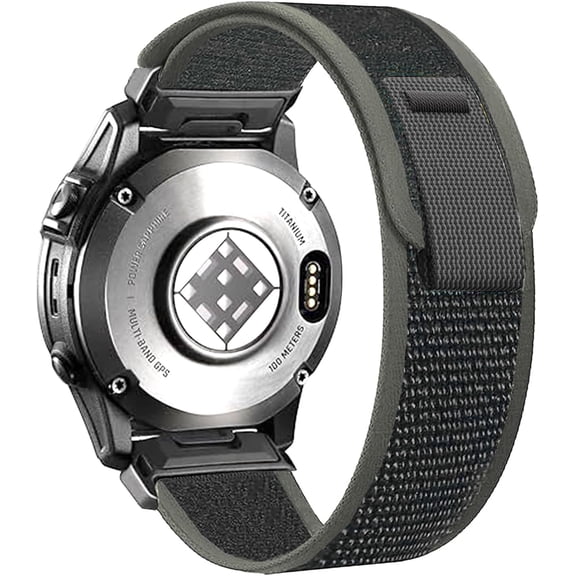 PLUMYHG-Trail Loop Quickfit 20/22/26 Watch Band for Garmin fenix/epix/Forerunner/Approach/Tactix/MARQ/Quatix/D2 Series Fenix 7/Fenix 6/6x/Fenix 5/5x/Forerunner 965/955/945 Replacement Sport Band