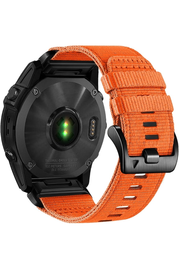 -Upgraded Quick Fit 22mm Nylon Watch Bands for Garmin Fenix 8 47mm / Fenix 7 / epix Pro 47mm, Adjustable Webbing Sports Strap with Stainless Steel Clasp for Instinct 3 45mm, Fenix 6/5