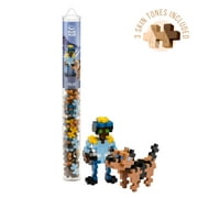 PLUS PLUS - Mini Maker Tube - Police Officer - 70 Piece -Stem/Steam Toy -Interlocking Mini Puzzle Blocks for Kids