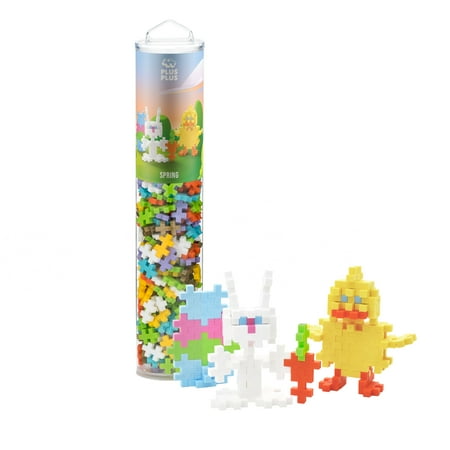 PLUS PLUS - Open Play Tube - 240 Piece Spring Mix - Construction Building Blocks Creative Stem / Steam Toy