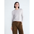 thumbnail image 1 of Free Assembly Women's and Women's Plus Cashmere Cable Knit Sweater with Puff Sleeves, Midweight, Sizes XS-4X, 1 of 5