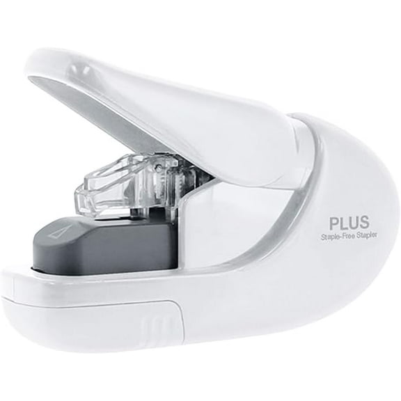 PLUS Paper Clinch Compact Staple Free Staple Ivory White