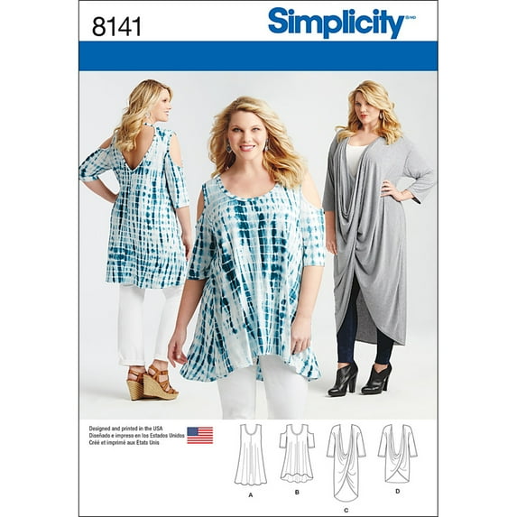 PLUS SIZE KNIT TUNICS AND MINI DRESS-26W-28W-30W-32W