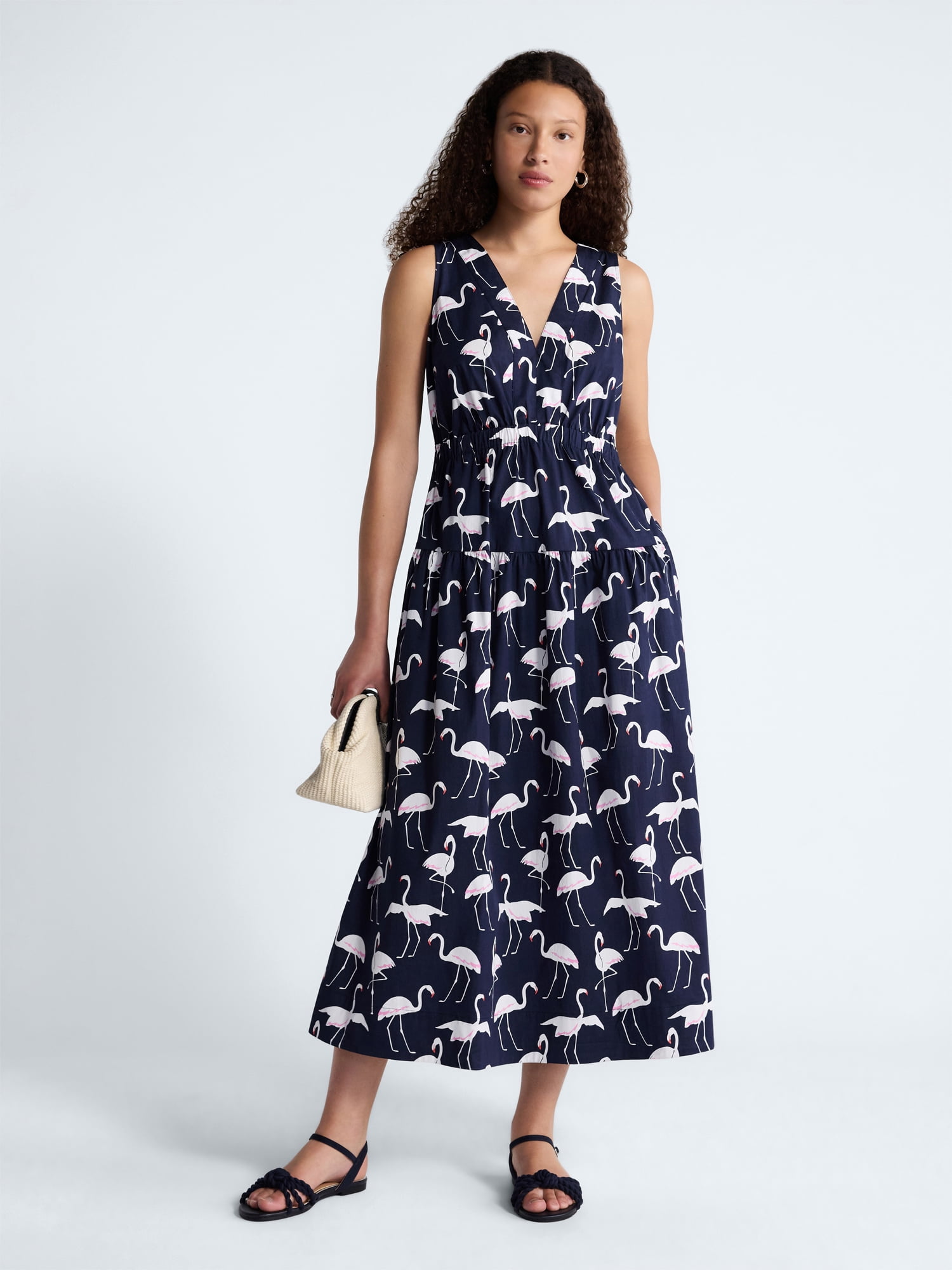 Free Assembly Women's Plus Sleeveless V-neck Maxi Dress, 1X-4X
