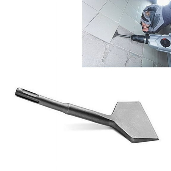 PLUS Shank 3 In Wide Electric Hammer Chisel Angled Heavy Duty Bent Tile Chisel