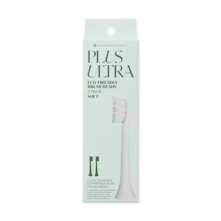 PLUS ULTRA Toothbrush Replacement Heads for Sonicare Electric Toothbrush, Soft, Eco-Friendly, 2 Pack