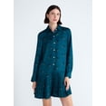 thumbnail image 1 of Free Assembly Women's and Women's Plus Striped Drop Waist Shirtdress with Long Sleeves, Sizes XS-4X, 1 of 5