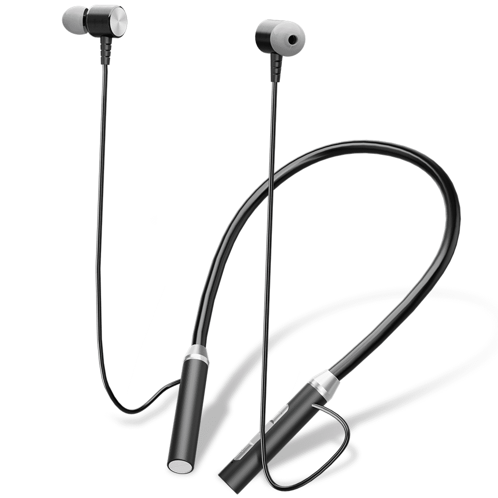 Wireless earphones with neck band