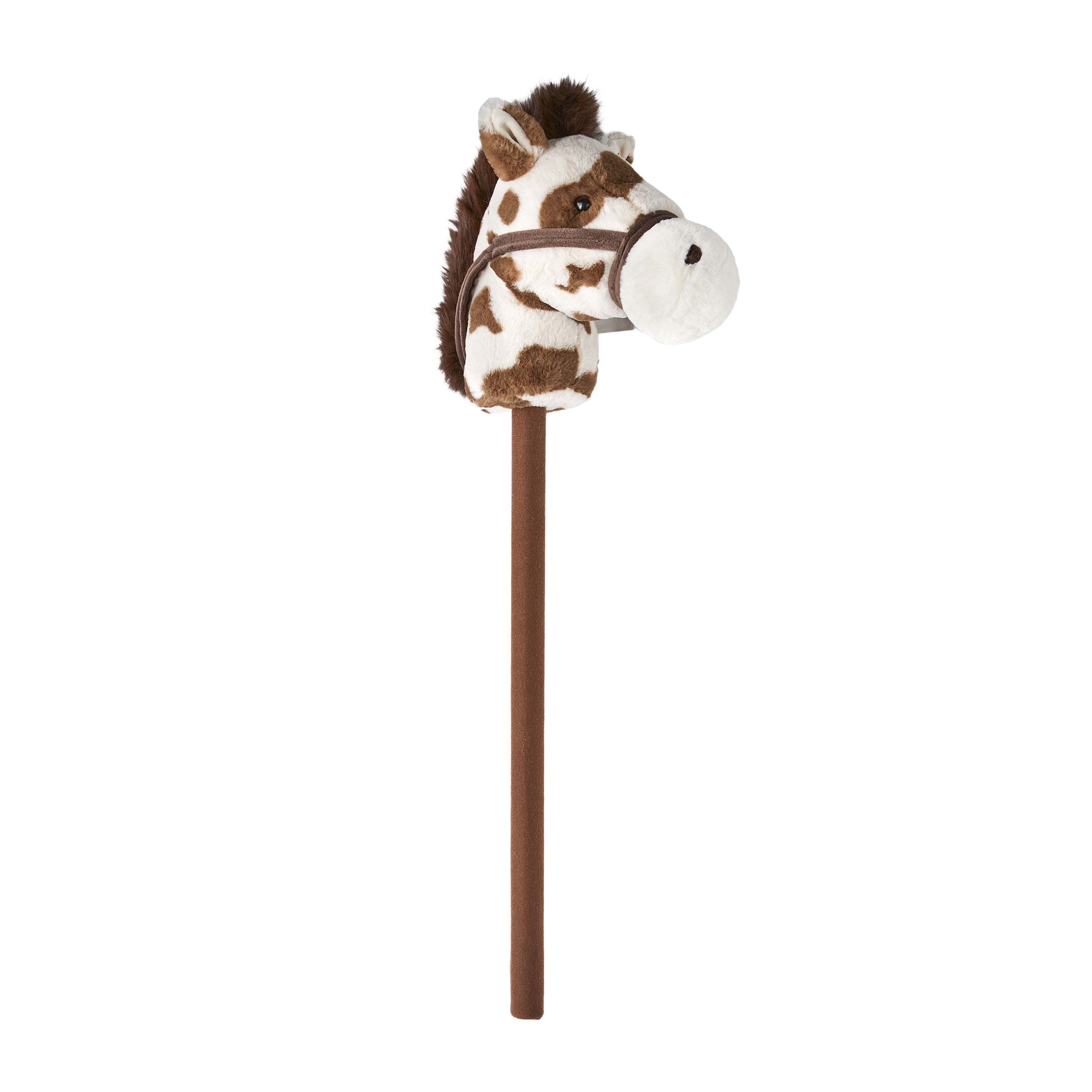 Kid Connection Plush Riding Stick Horse, Spotted, Ages 3+, Toddler Toys