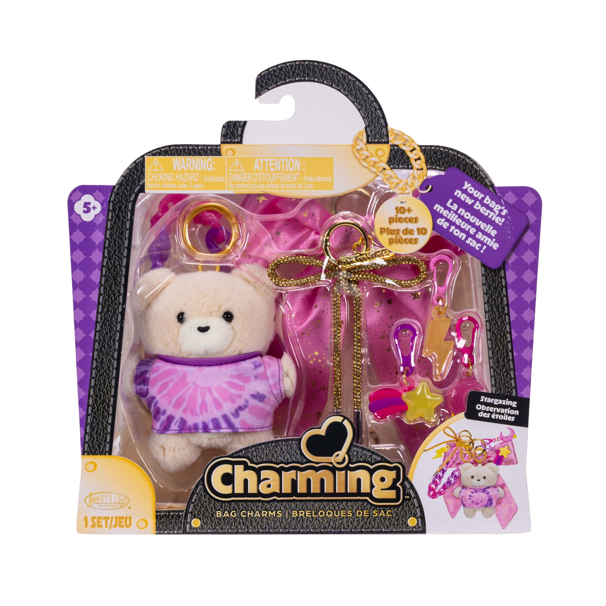 Charming Bag Charms Stargazing Set with Plush Teddy Doll