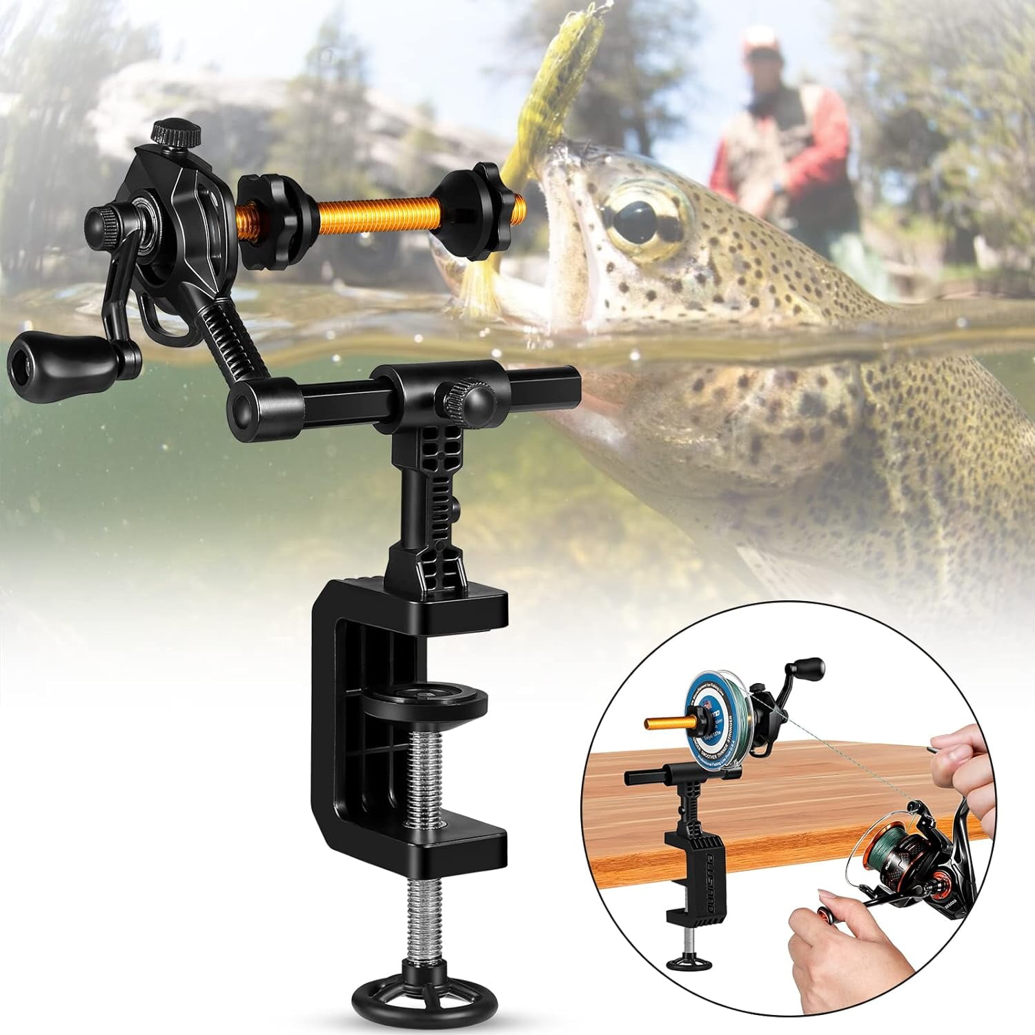 PLUSINNO Fishing Line Spooler with Unwinding Function, Fishing line