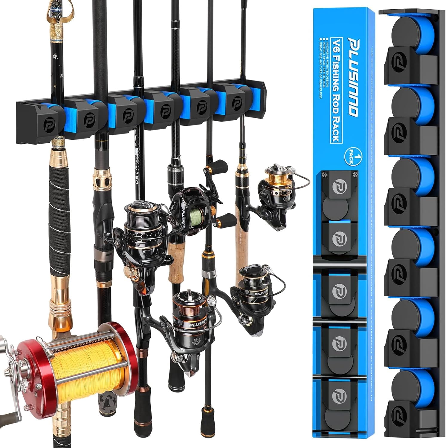 PLUSINNO Fishing Rod Holders - V6 Vertical Support for Extra Large ...