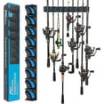 thumbnail image 1 of PLUSINNO Vertical Fishing Rod Holder, Wall Mounted Fishing Rod Rack, Fishing Pole Holder Holds Up to 9 Rods or Combos, Fishing Rod Holders for Garage, Fishing Gear and Gifts for Men, 1 of 2